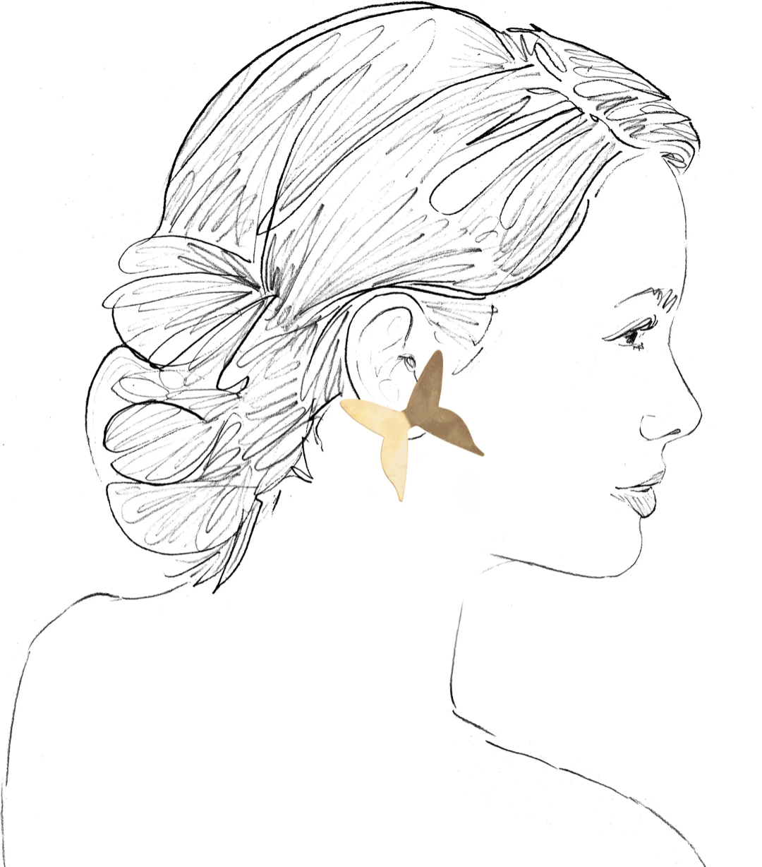 Gold Butterfly Earrings