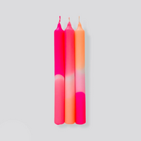 Dip Dye Neon Flamingo Dreams Tapers