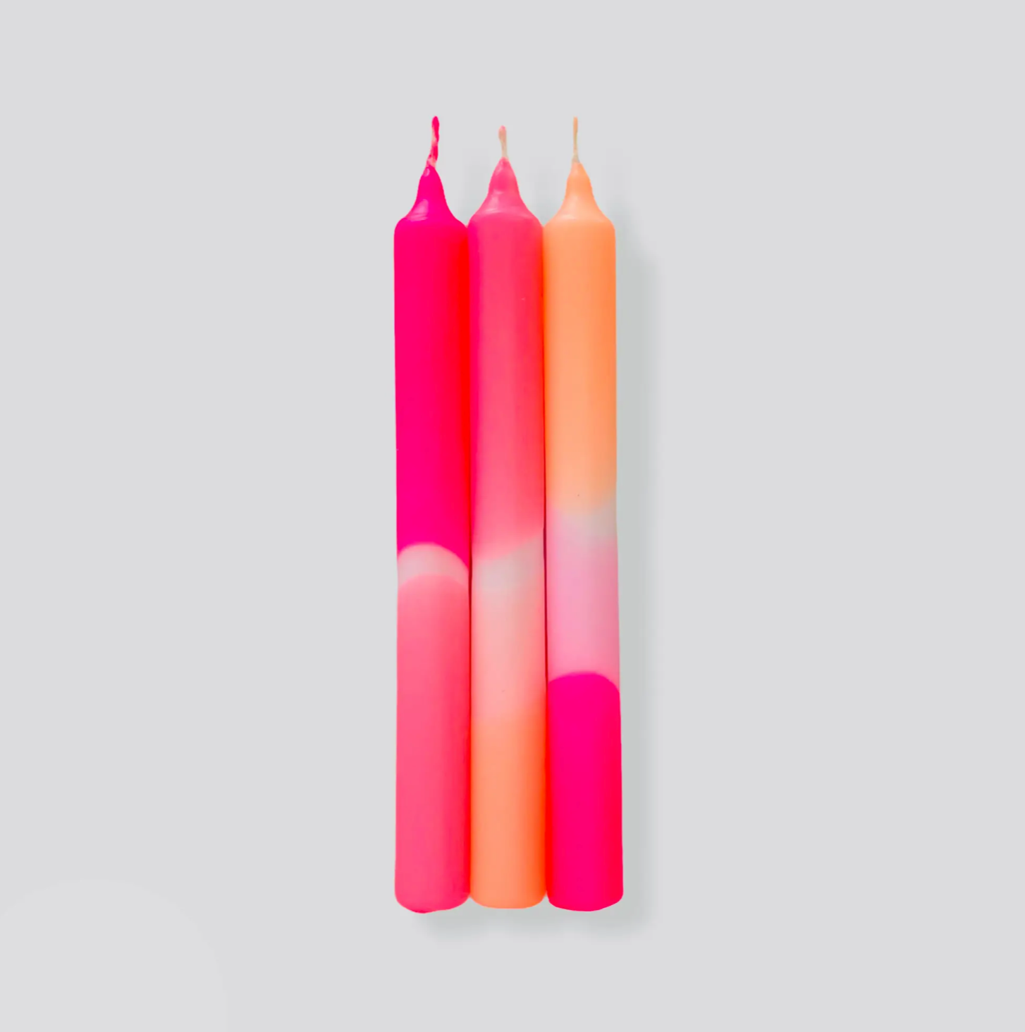 Dip Dye Neon Flamingo Dreams Tapers