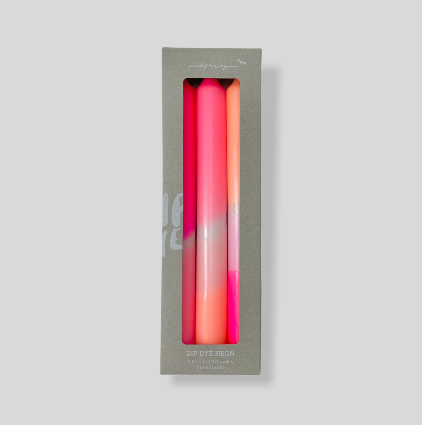 Dip Dye Neon Flamingo Dreams Tapers