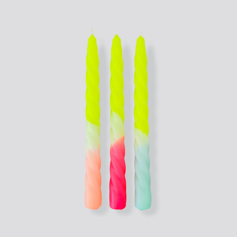 Dip Dye Ice Cream Yellow Tapers