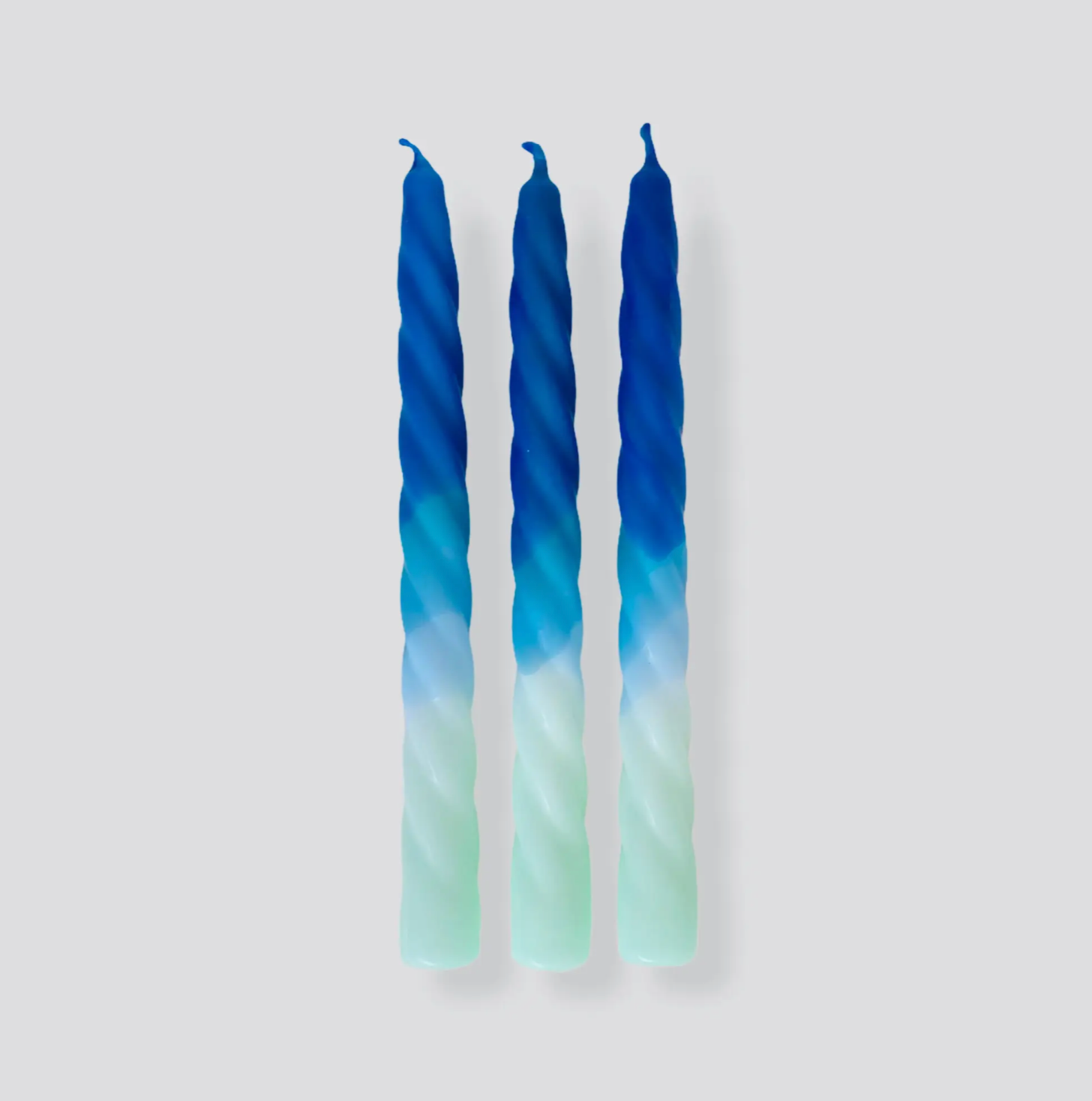 Dip Dye Twisted Shades of Blueberry Tapers