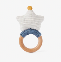 Celestial Star Wooden Baby Rattle