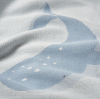Whale Knit Cotton Blanket