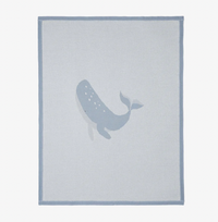 Whale Knit Cotton Blanket