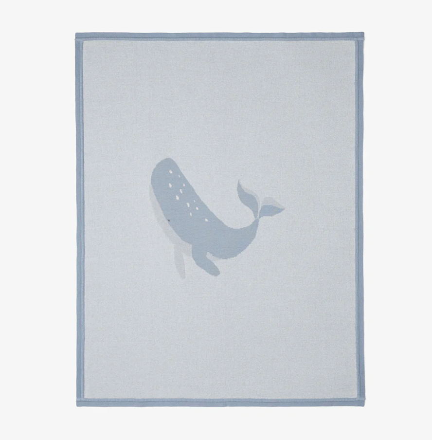 Whale Knit Cotton Blanket