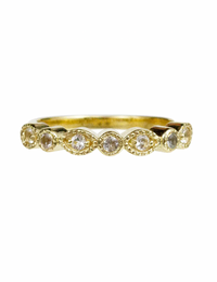 Rose White Topaz Ring