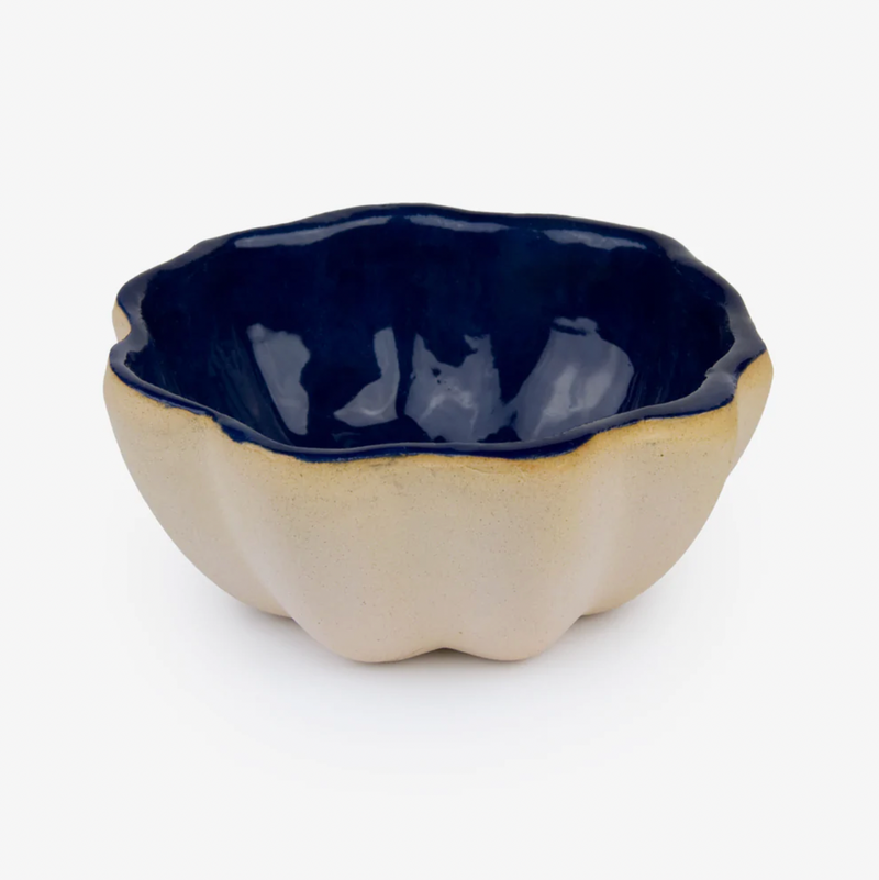 Terrafirma Ceramics MIni Scallop Bowl Cobalt