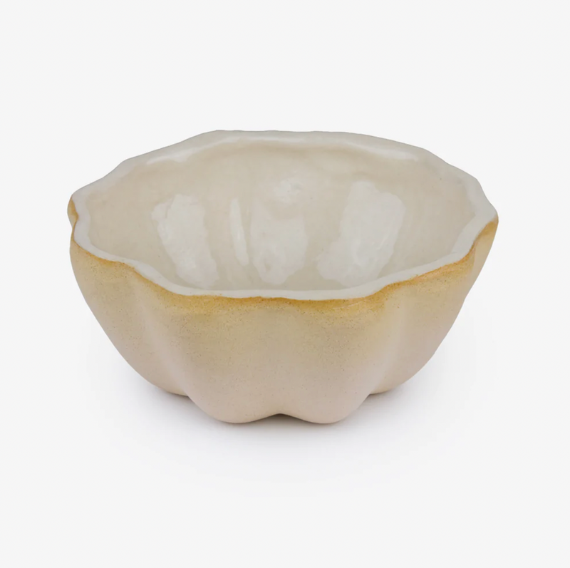 Terrafirma Ceramics MIni Scallop Bowl Ivory