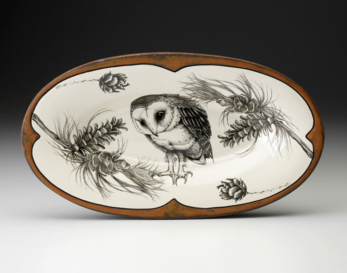 Barn Owl Oblong Serving Dish