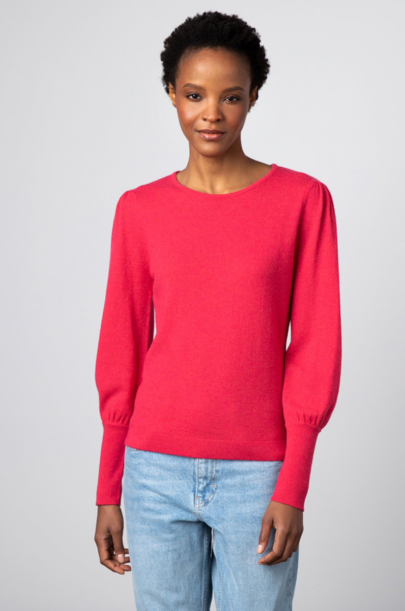 Kinross Gathered Sleeve Crew