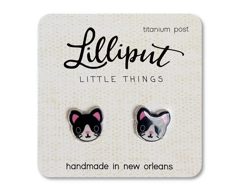 LP Tuxedo Kitty Earrings