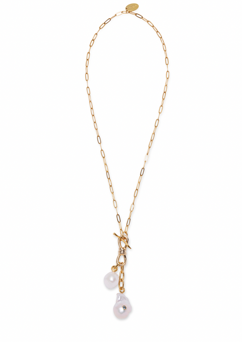 Lizzie Fortunato Stacked Pearl Lariat