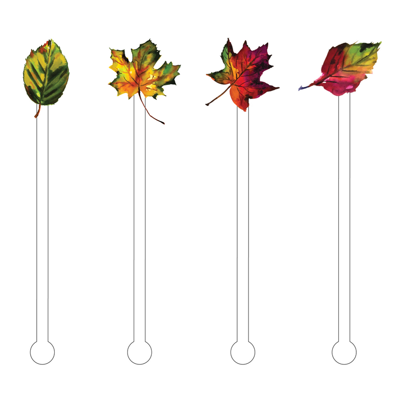 Falling Leaves Acrylic Stir Sticks