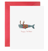 Christmas Whale Card