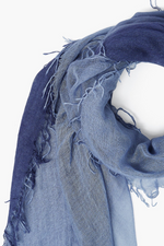 Blue Tempest Cashmere and Silk Scarf