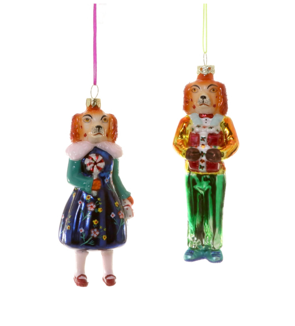 Festive Staffordshire Dog Ornament