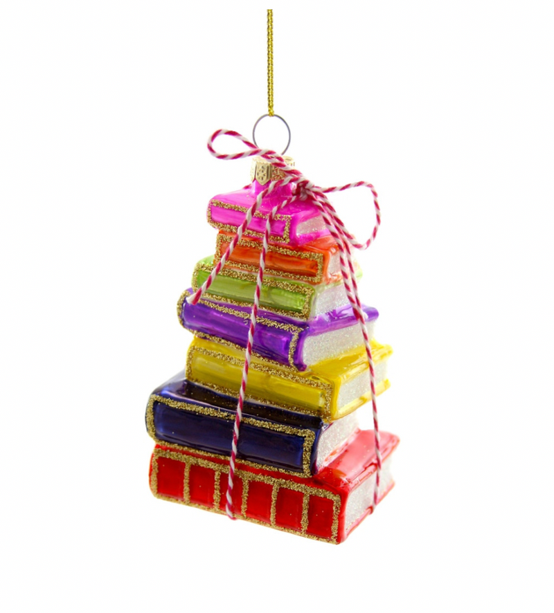 Stacked Books Ornament