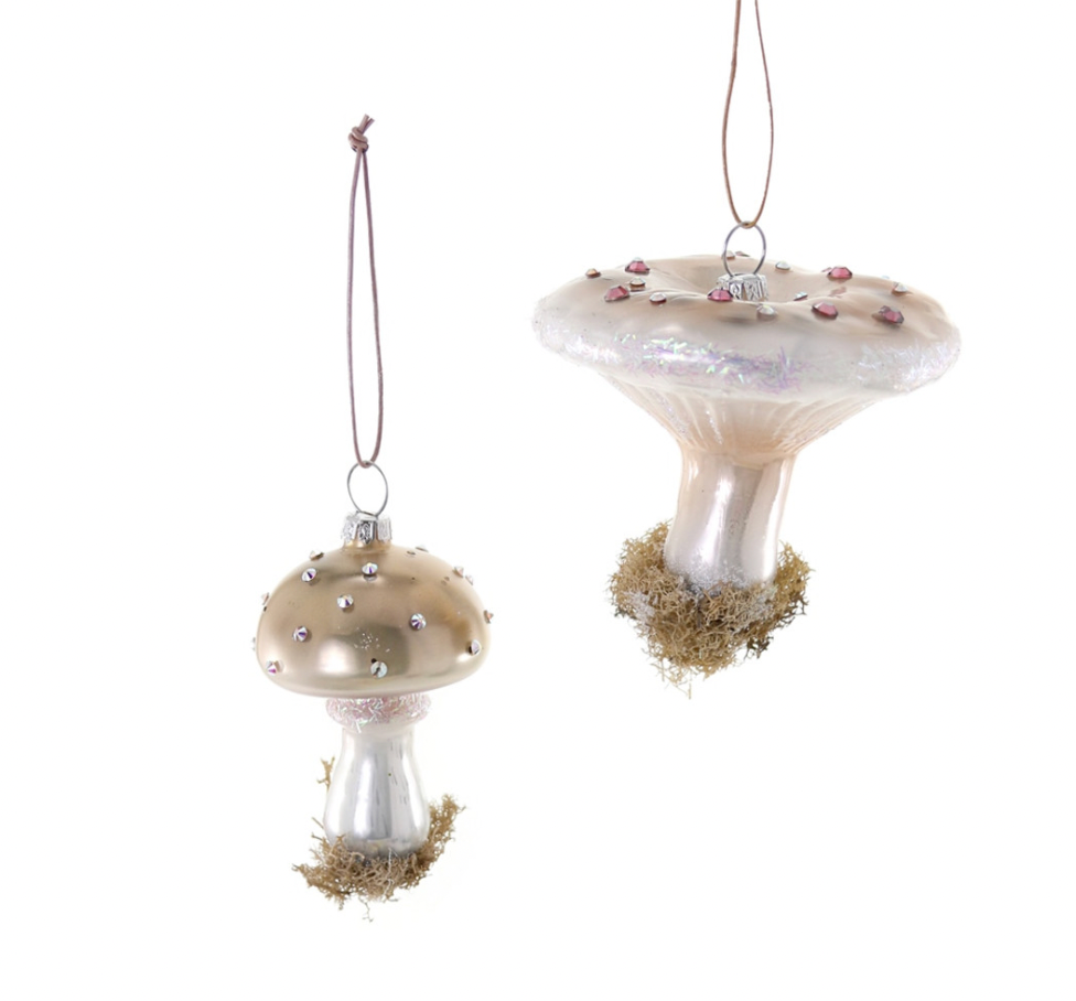 Ivory Mushroom Ornament