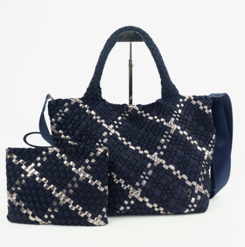 Copy of Handwoven Tote in Navy