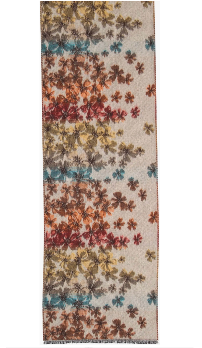 Camel Multi Floral Scarf