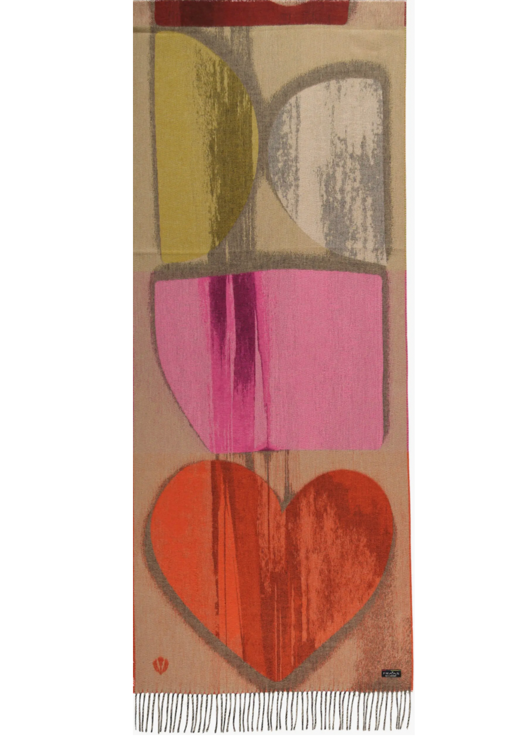 Brushstroke Hearts Oversized Scarf