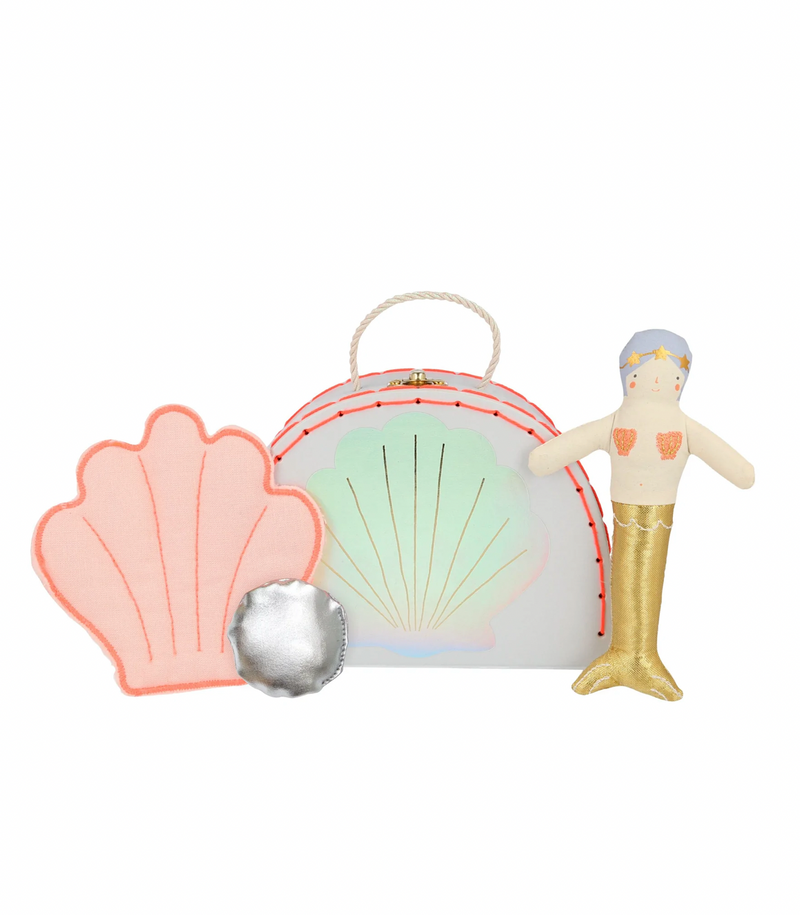 Mermaid Mini Suitcase Doll