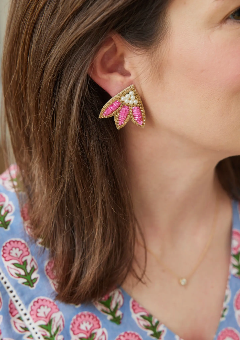 Pink Calypso Studs