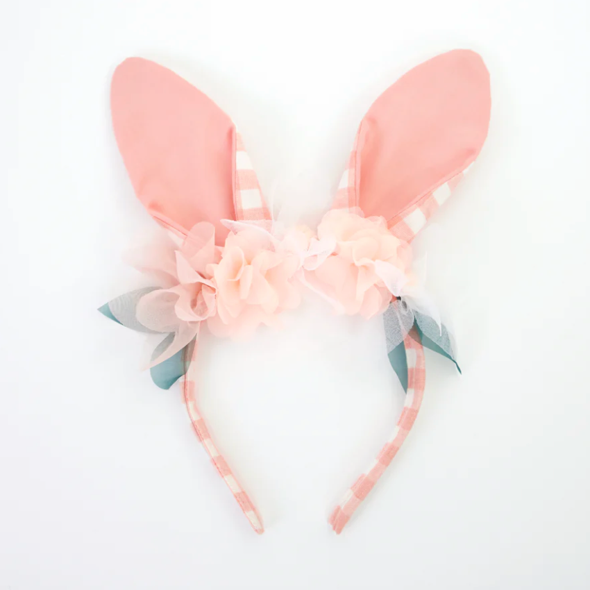 Embellished Gingham Bunny Headband