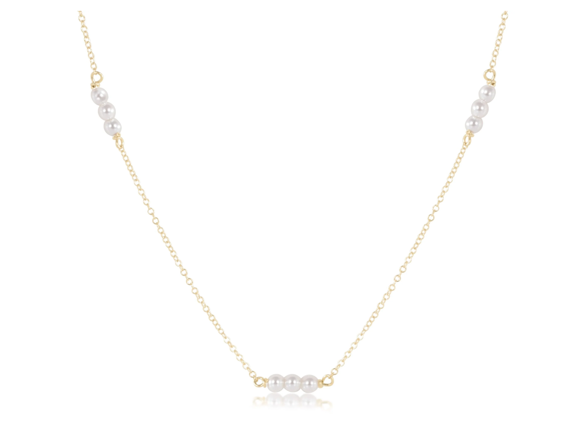 17" Joy Simplicity 3MM Pearl Necklace