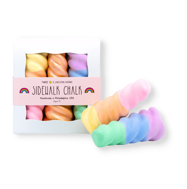 Rainbow Unicorn Horn Sidewalk Chalk