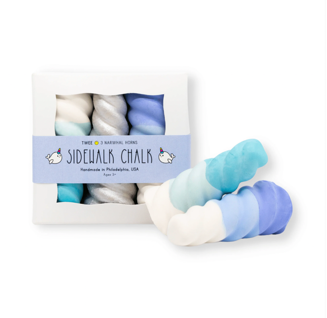 Ombre Narwhal Horn Handmade Sidewalk Chalk