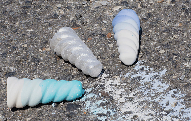 Ombre Narwhal Horn Handmade Sidewalk Chalk