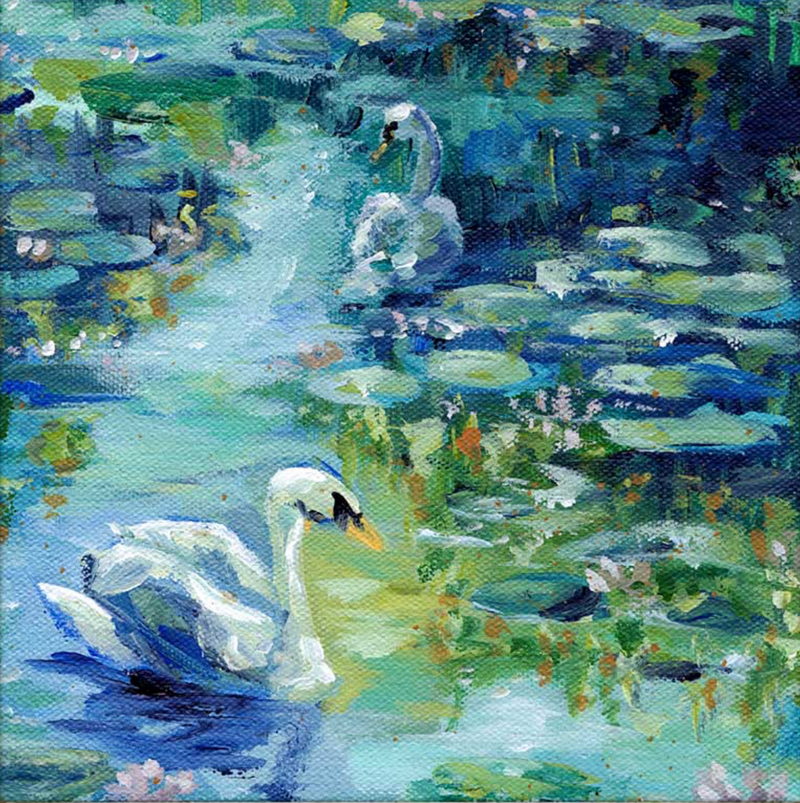 A Visit To Monet's Garden 14x14