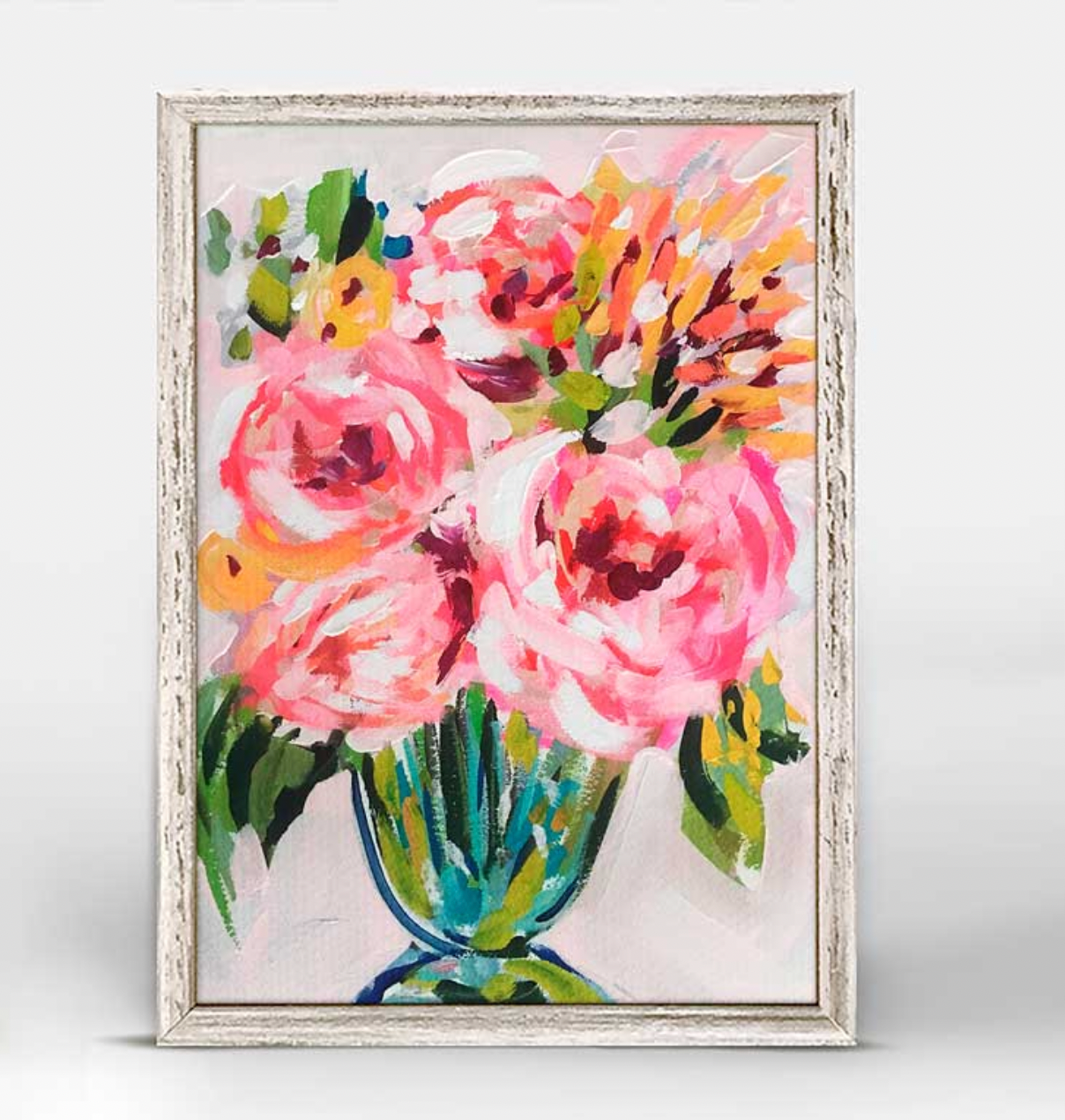 Flowers In Light Pink Mini Framed Canvas