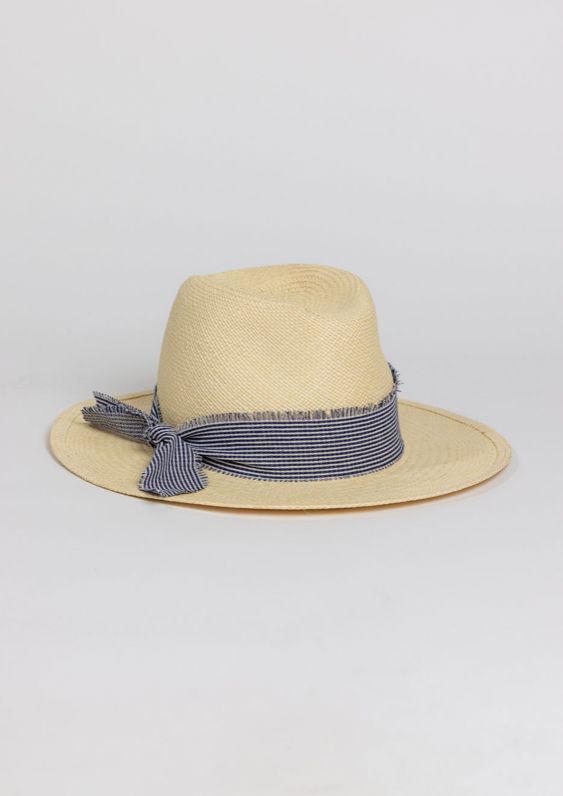 Hatattack Aubrey Panama Hat Navy
