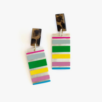 Tortoise Top Rainbow Earrings
