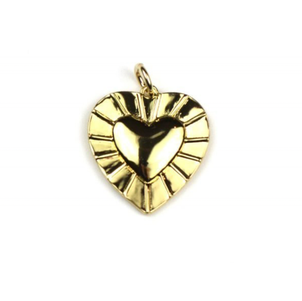 Sunburst Heart Pendant