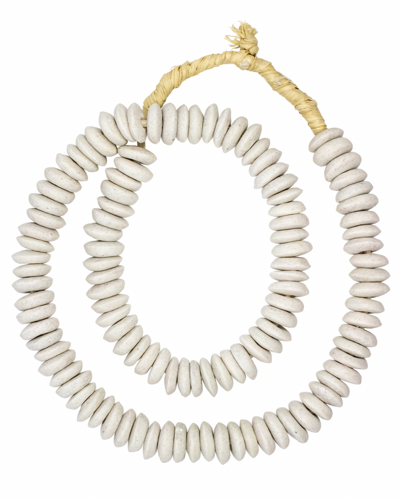 White Mid-Length Trade Beads