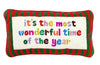 Wonderful Time of the Year Needlepoint Pillow